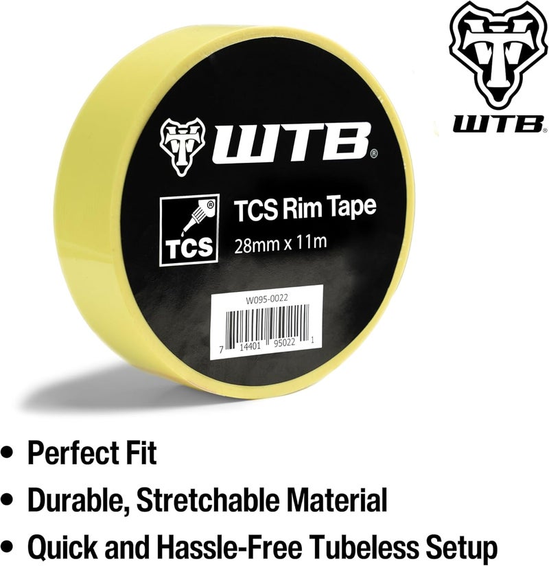 WTB Tubeless Bicycle Rim Tape (28mm x 11m) Easy Tubeless Setup & Airtight Seal, Compatible with All Tubeless Rims - Image 2